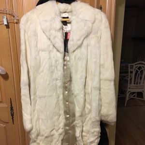 Super Rare Diesel White Rabbit Fur coat - NWT